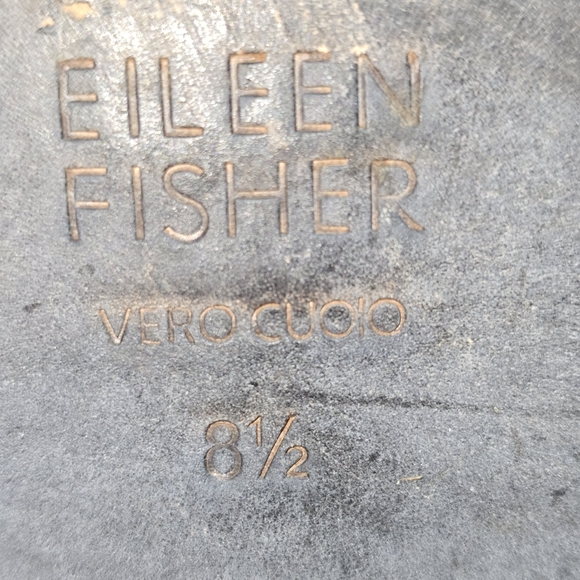 EILEEN FISHER BLACK MOOD BOOTIE BOOTS NUBUCK LEATHER SIZE 8.5 - Picture 7 of 8